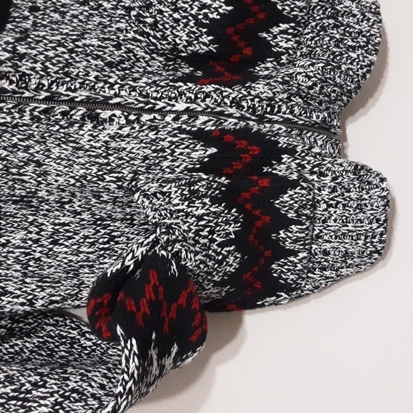 American eagle outfitters cardigan mens M cable knit collared grey fair isle Y2K - Picture 3 of 9